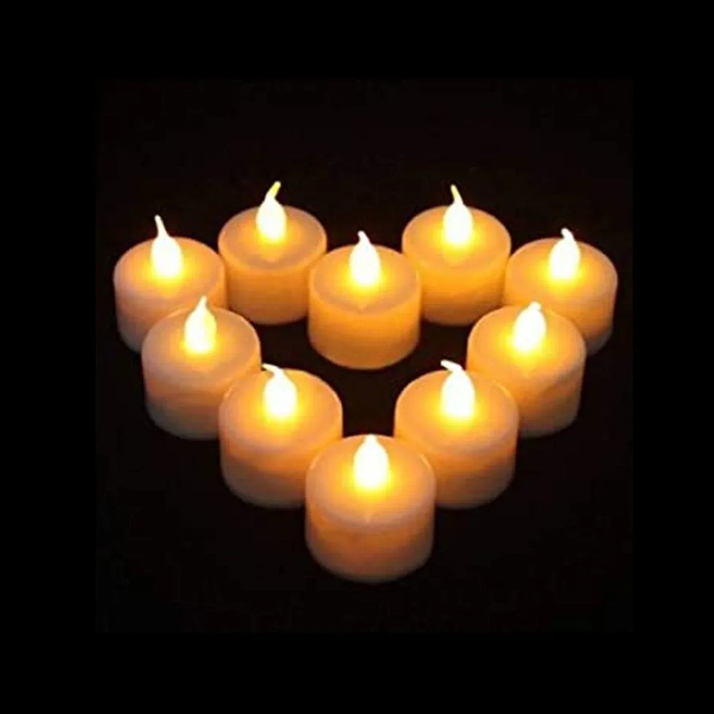 a Festival Decorative - LED Tealight Candles | Battery Operated Candle Ideal for Party, Wedding, Birthday, Gifts (12pc)(White)