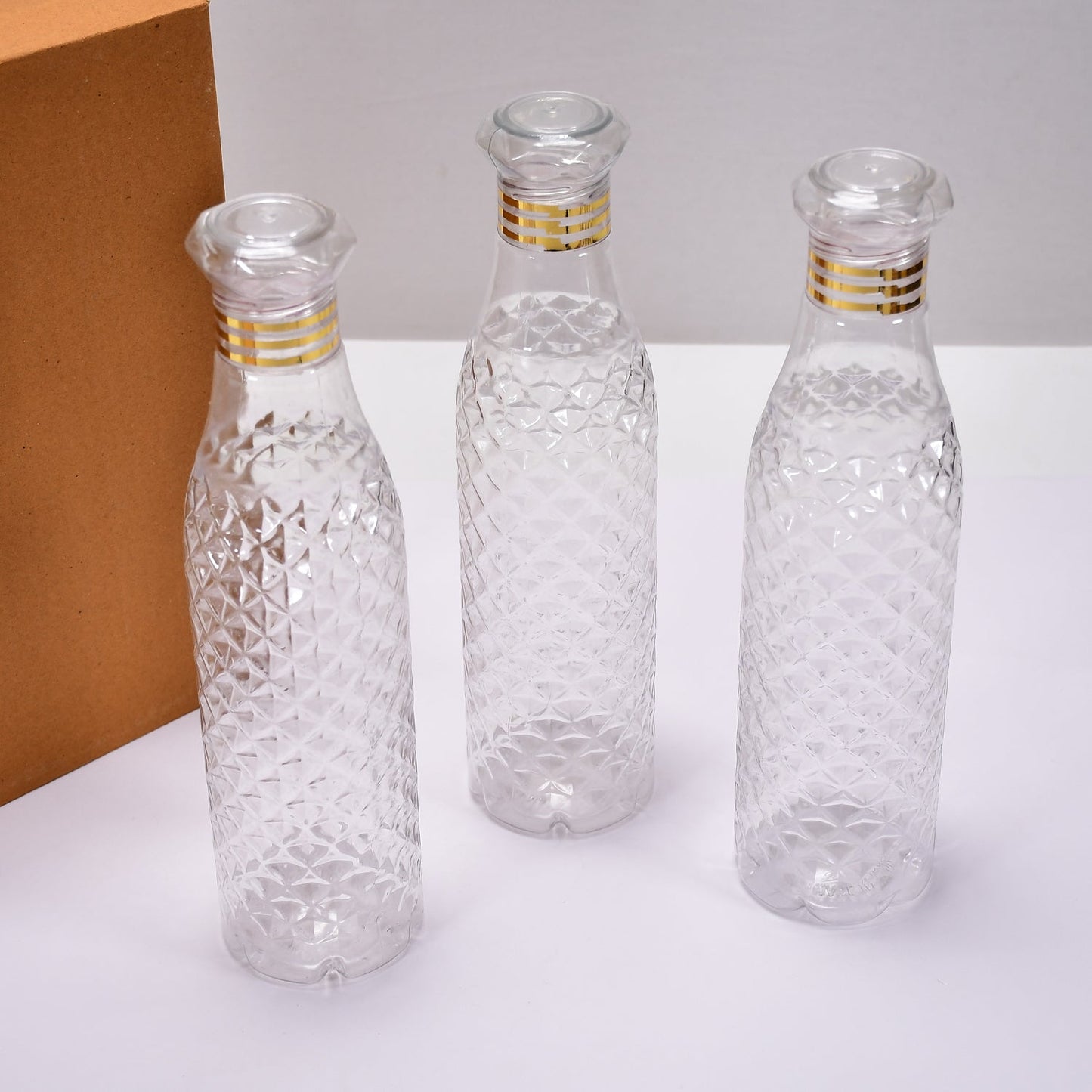 7116 Water Bottle With Diamond Cut Used By Kids, Children's  ( 3 pcs ) 