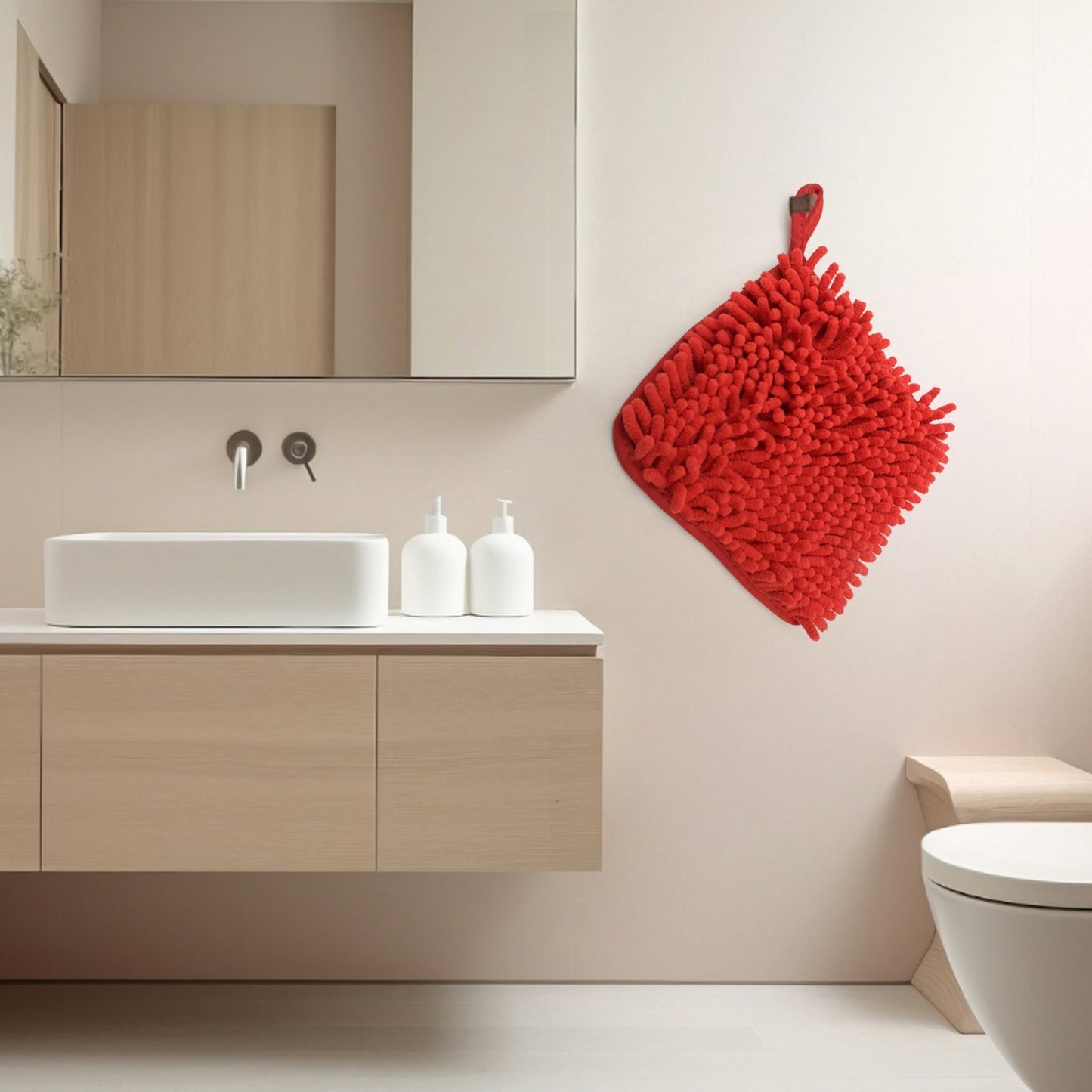 Super Soft Cute Hanging Hand Towel for Kitchen and Bathroom | Ultra Absorbent Thick Coral Velvet Hand Towels with Hanging Loop Fast Drying Microfiber