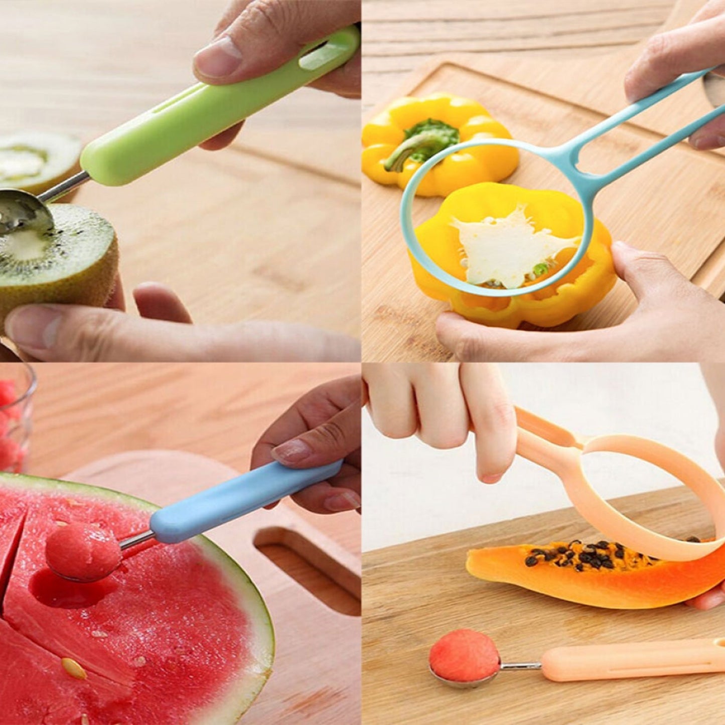 8154 2 in 1 Kitchen Tool - Soft Fruit Peeler and Baller - Avocado, Papaya, Watermelon, Honey Dew - Kitchen Gadget Tool (1 Pc)