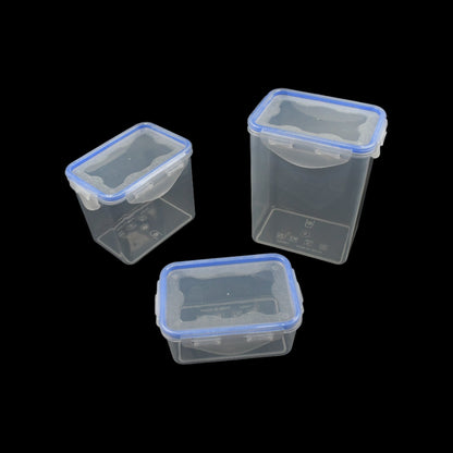 Kitchen Storage Container Set with Food Grade Plastic and Air Seal Lock Lid for Storage of Grocery, Spices, Dry fruits Use For Home, Office, Restaurant, Canteens (3 Piece Set)