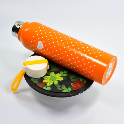 6451 400ML Stainless Steel Printed water bottle for school, college and office. 