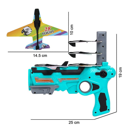 4413 Airplane Launcher Toy Catapult aircrafts Gun with 4 Foam aircrafts 