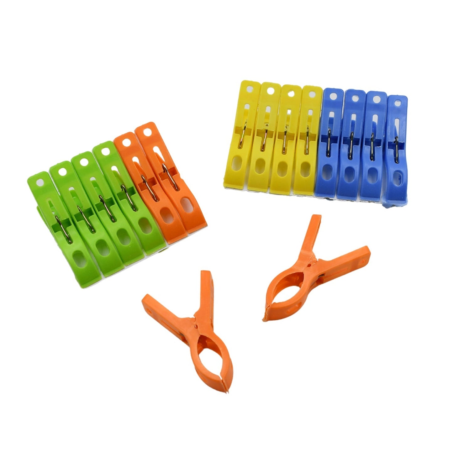 A  MULTIFUNCTION PLASTIC HEAVY QUALITY CLOTH HANGING CLIPS, PLASTIC LAUNDRY CLOTHES PINS SET OF 16PC