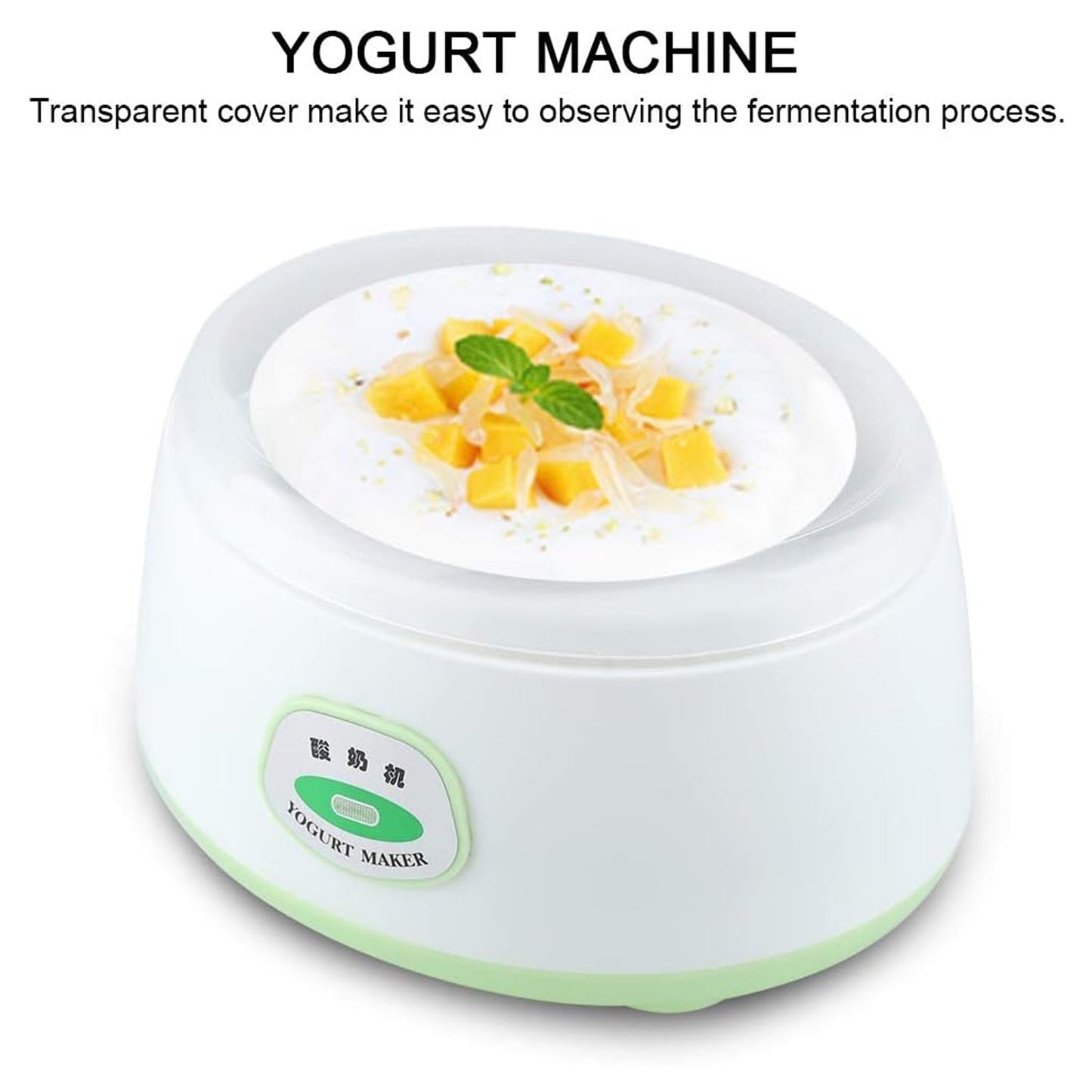 B ELECTRONIC YOGURT MAKER, AUTOMATIC YOGURT MAKER MACHINE 1L YOGHURT PLASTIC CONTAINER FOR HOME USE