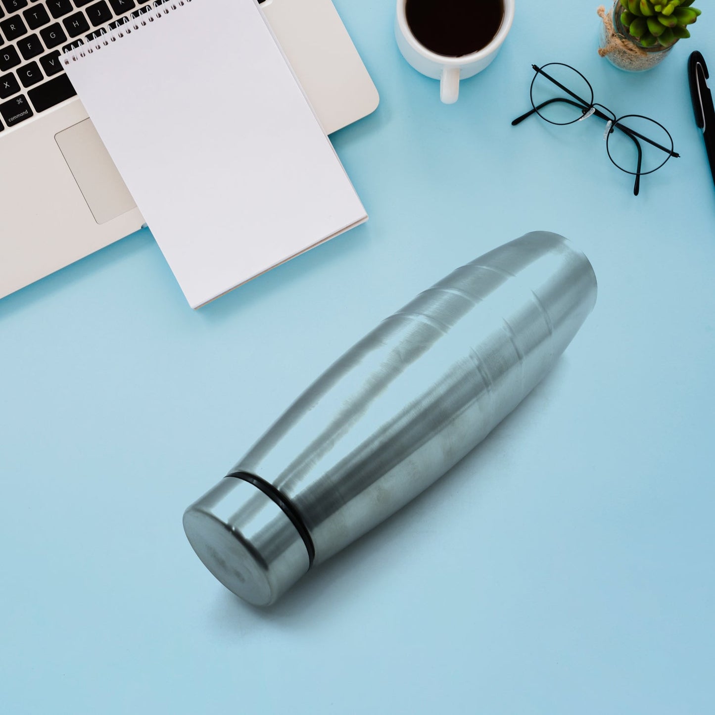 Stainless Steel Sports Water Bottles, BPA Free and Leak Proof Cap and Steel Bottle silver, Steel fridge Bottle For office/Gym/School 1000 Ml