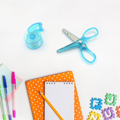 Mini Office Stationery Set, Including Stapler, Scissors, Paper Clips, Tape Dispenser, Transparent Tape, And Staples