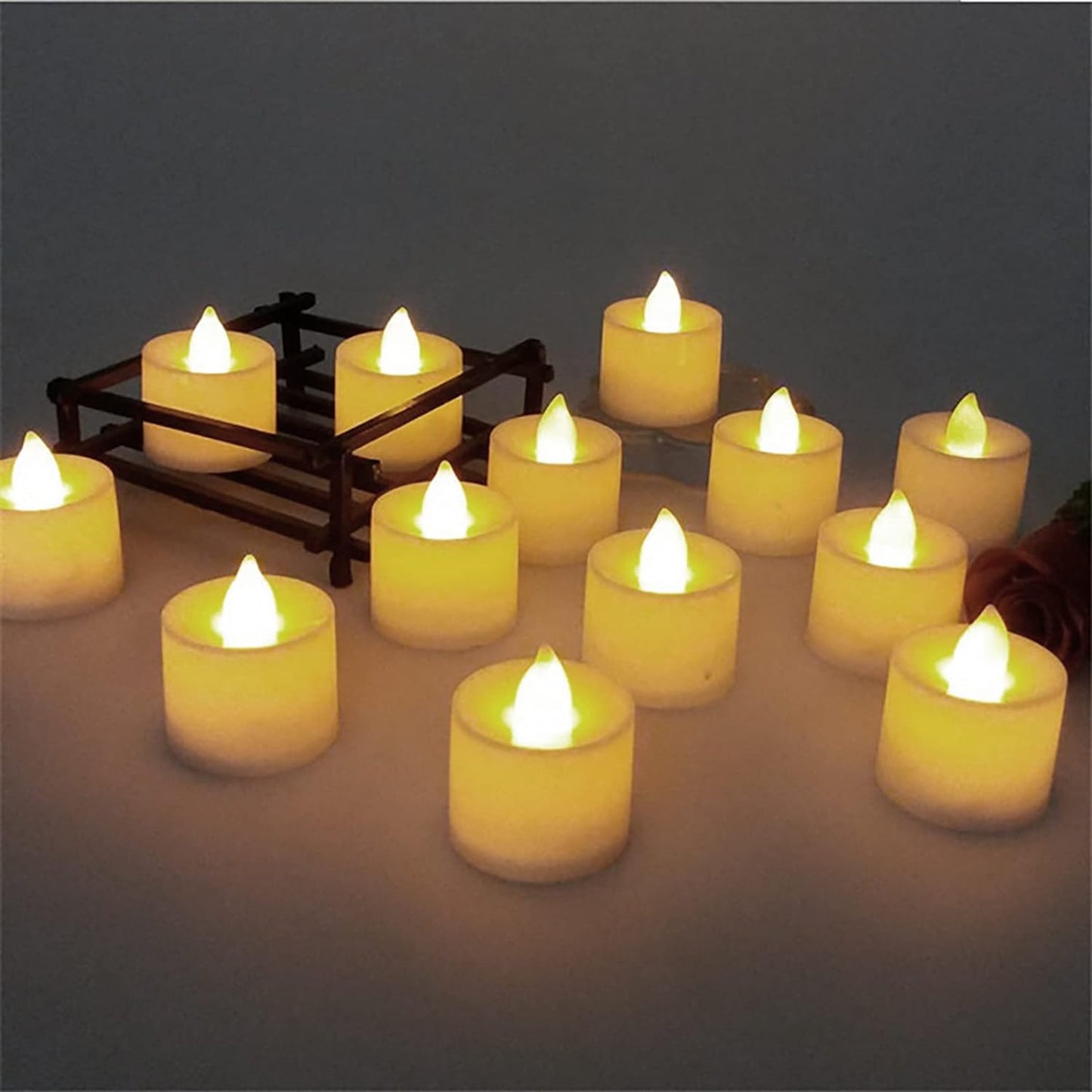 B Festival Decorative - LED Tealight Candles | Battery Operated Candle Ideal for Party, Wedding, Birthday, Gifts (24pc) ( Diya , Divo , Diva , Deepak , Jyoti ,