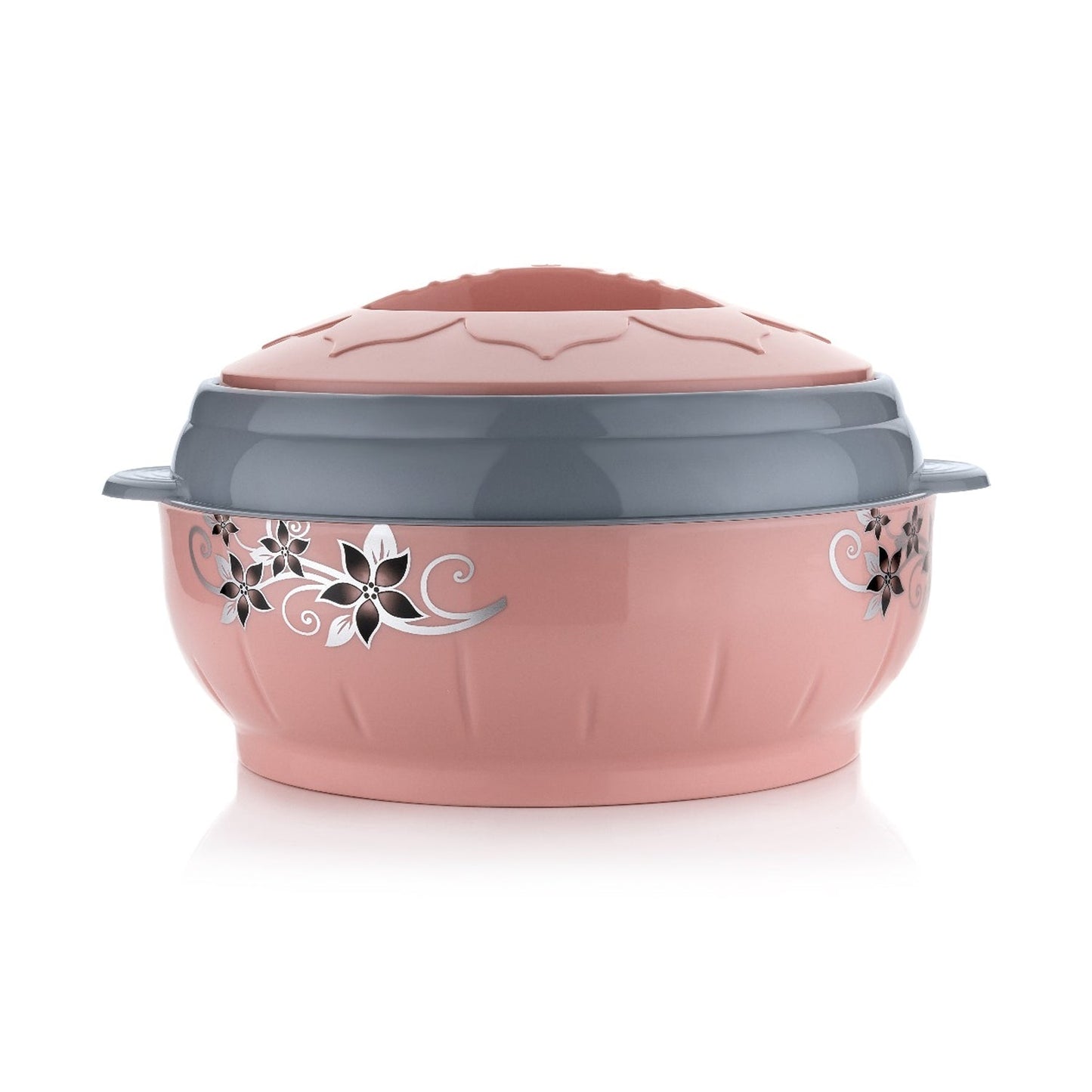 High Quality Steel Casserole Box for Food Searving Inner Steel Insulated Casserole Hot Pot Flowers Printed Chapati Box for Roti Kitchen (Approx 4500 ml)