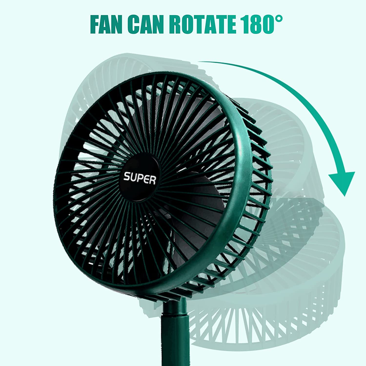 4613 Telescopic Electric Desktop Fan, Height Adjustable, Foldable & Portable for Travel/Carry | Silent Table Top Personal Fan for Bedside, Office Table 