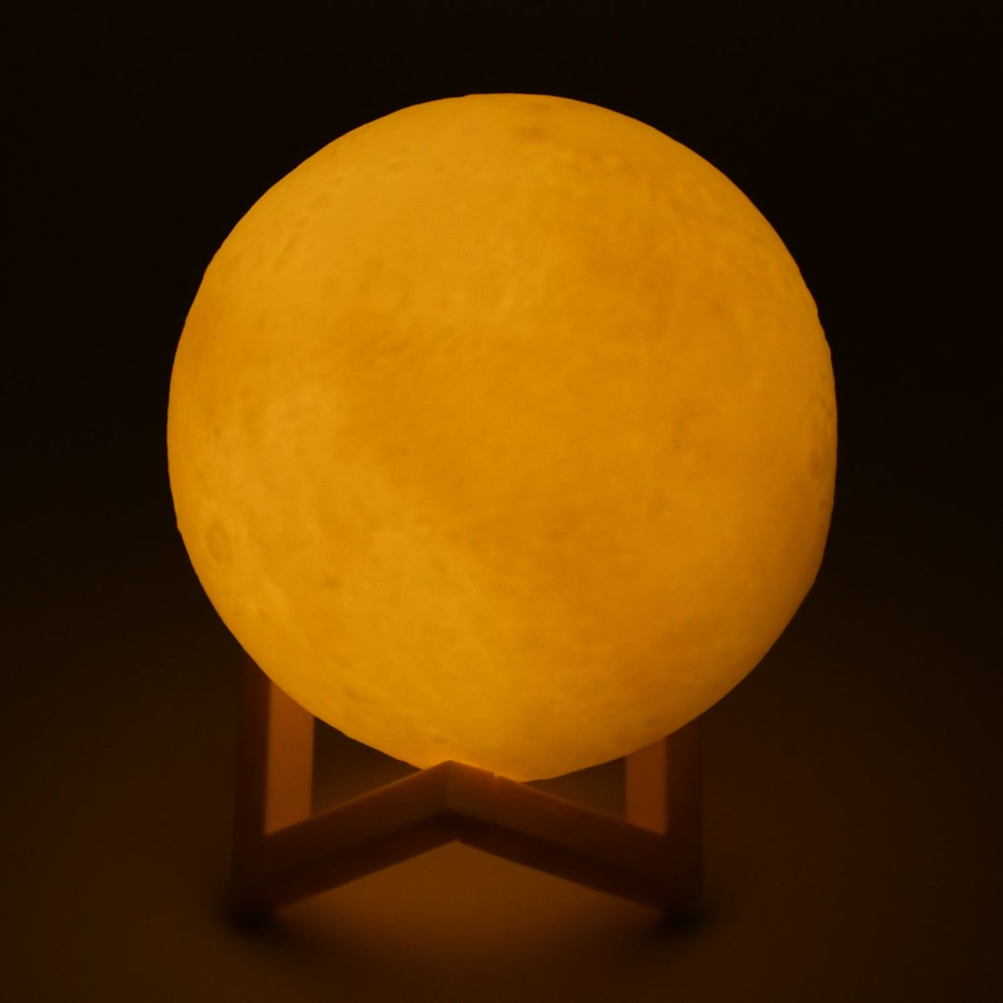 A true home Moon Night LAMP with Wooden Stand Night LAMP for Bedroom