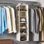 6370  6 Shelf Hanging Closet Organizer, Space Saver, Sweater & Clothing Shelves, Breathable Material Keeps Away Dust & Odors, 