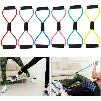 Sport Resistance Loop Band Yoga Bands Rubber Exercise Fitness Training Gym Strength Resistance Band, Exercise Equipment, Bands for Working Out (1 Pc Mix Color)