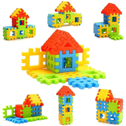 Blocks House Multi Color Building Blocks with Smooth Rounded Edges (108Pc Set)