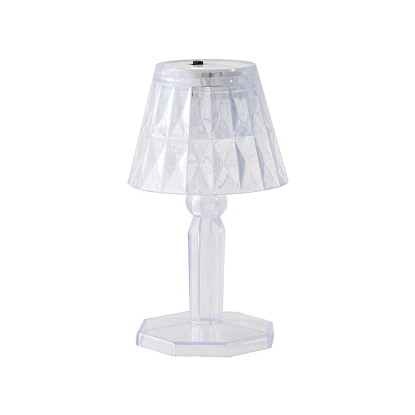 6610 2in1 Transparent Mini Crystal Table Lamp with Reflection Light 