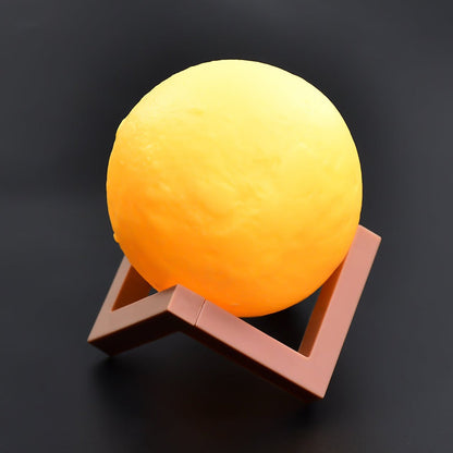 A true home Moon Night LAMP with Wooden Stand Night LAMP for Bedroom