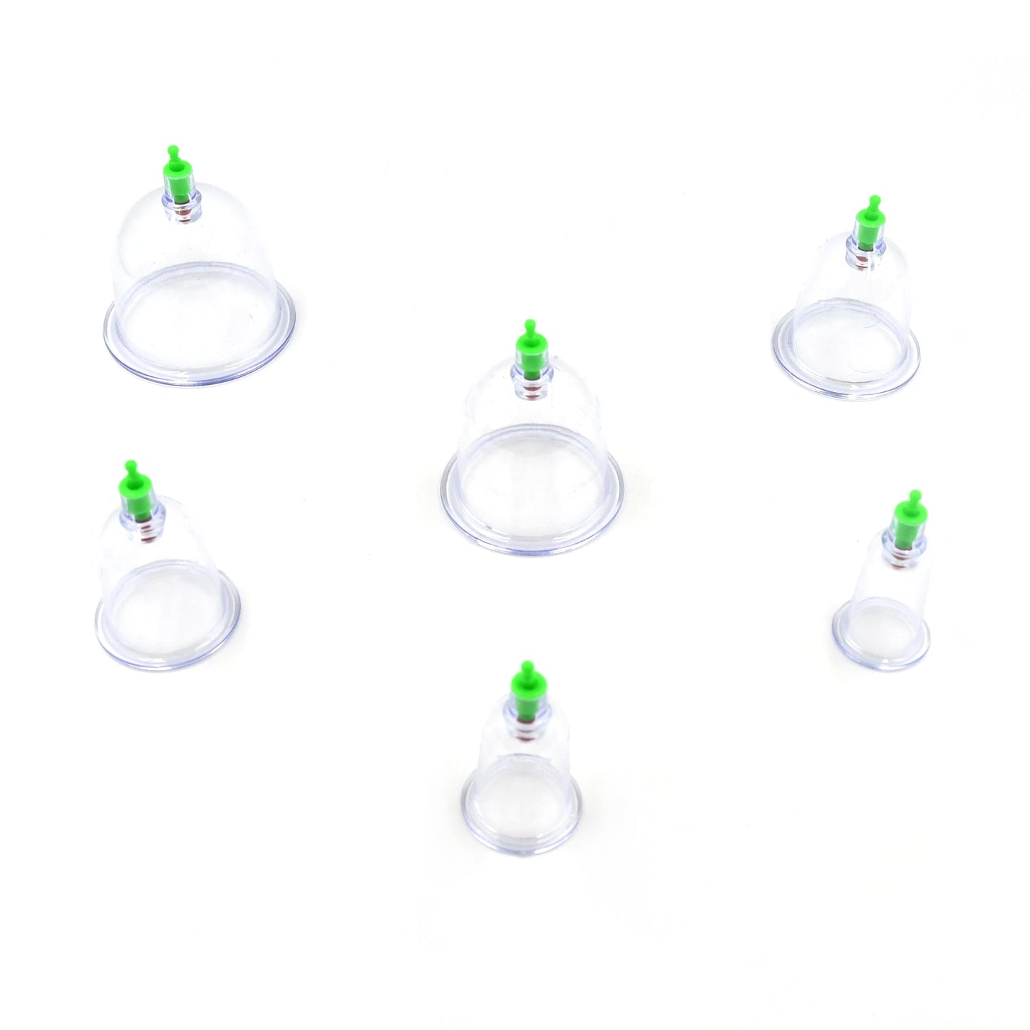 A Vacuum Cupping Set 6 Pcs Kit Pull Out a Vacuum Apparatus Therapy Relax Massagers Curve Suction Pumps