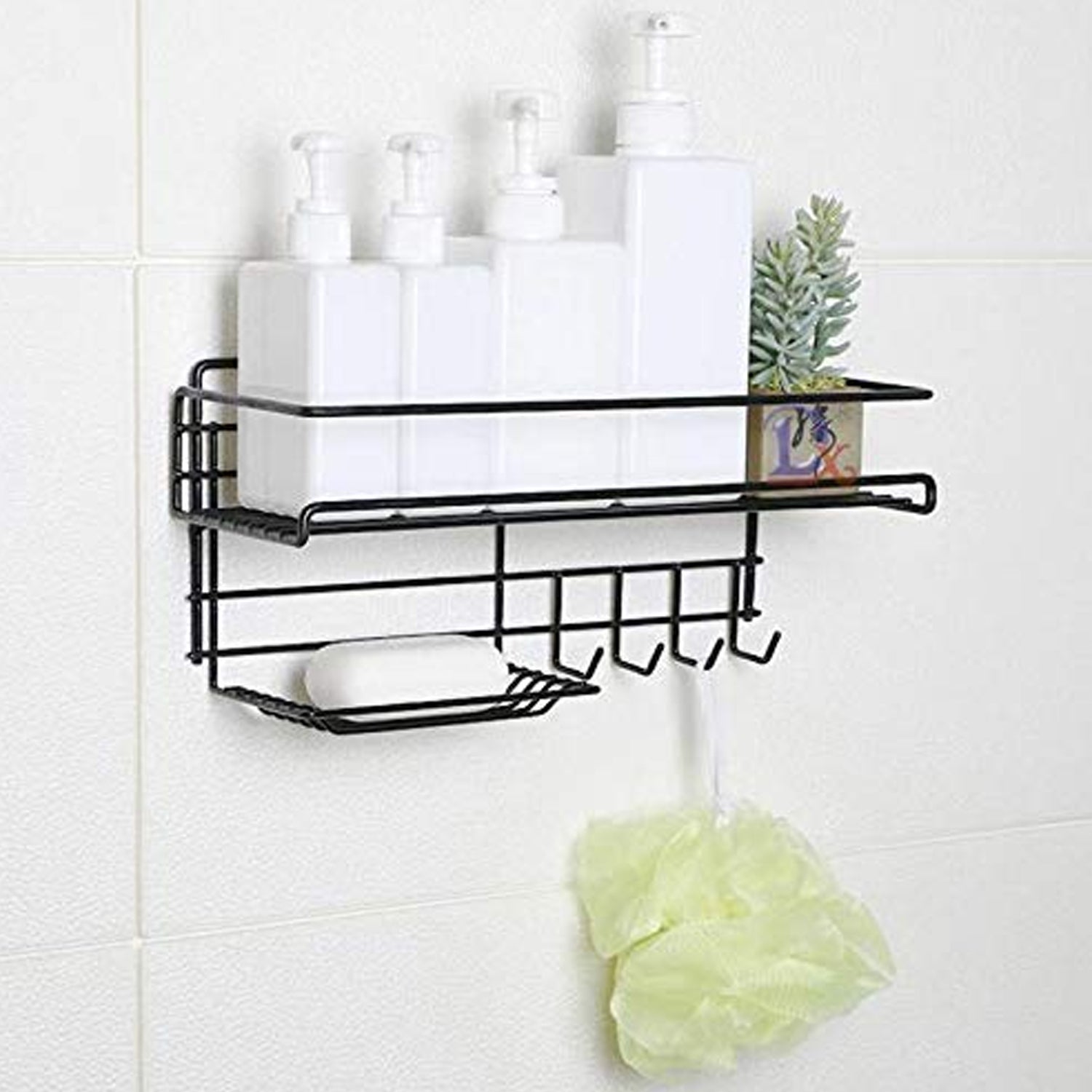 9009 3 in 1 Shower Shelf Rack for storing and holding various household stuffs and items etc. 