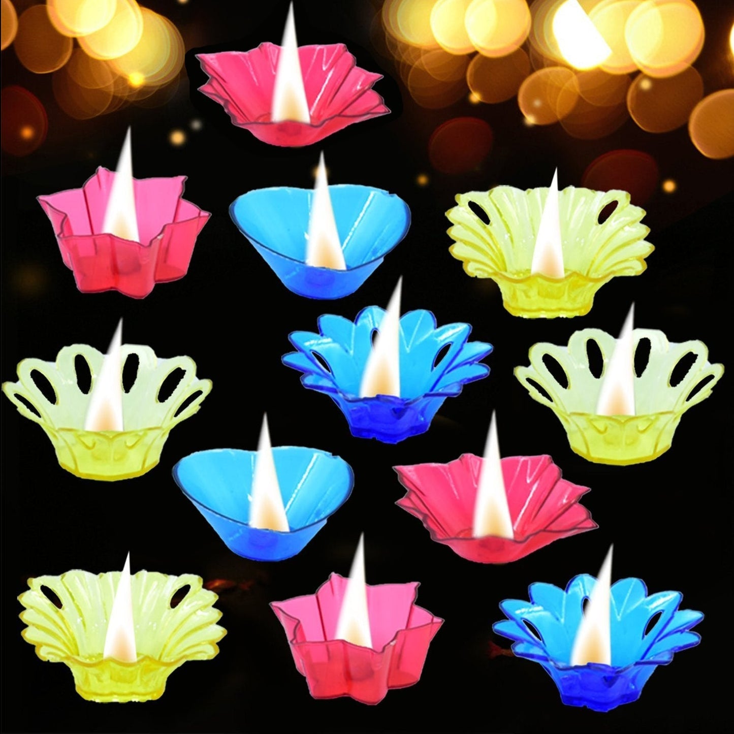 A Candle Cup with Multi Shape  (Multicolor)