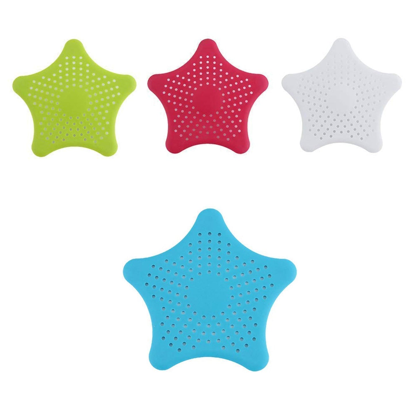 Star Shape Suction Cup Kitchen Bathroom Sink Drain Strainer Hair Stopper Filter, Star Shaped Sink Filter Bathroom Hair Catcher, Drain Strainers Cover Trap Basin(Mix Color 1 Pc)