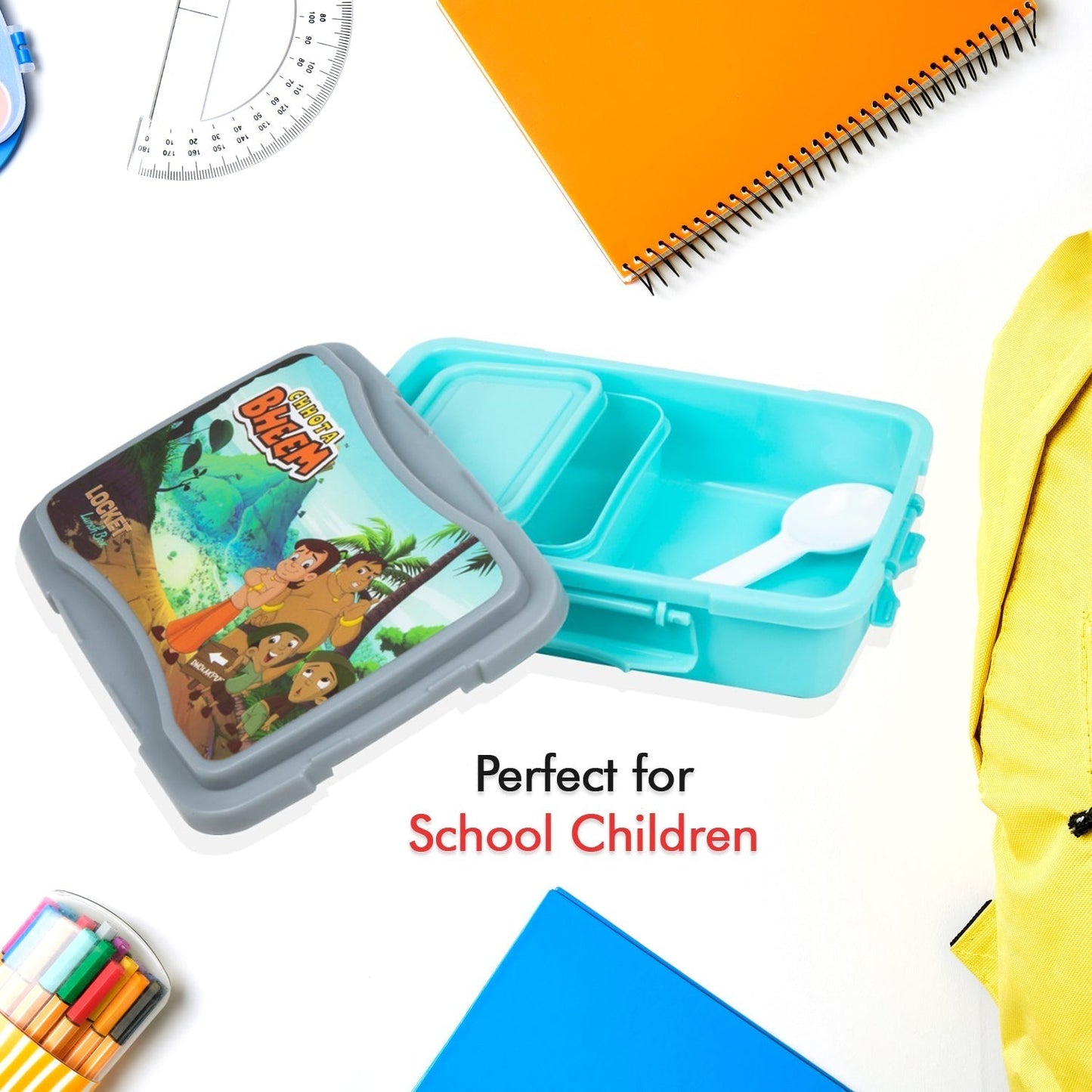 5318 Locket Lunch Box Plastic High Quality Box For Kids School Customized Plastic Lunch Box for Girls & Boy 