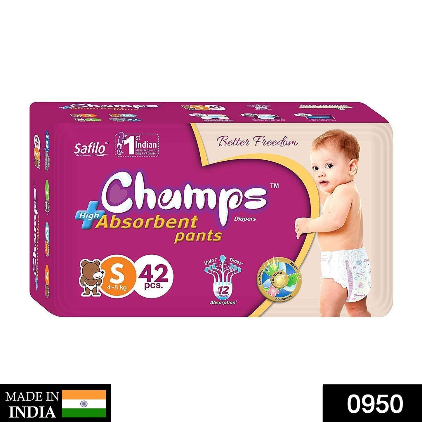 Premium Champs High Absorbent Pant Style Diaper Small, Medium and Large Size Diaper