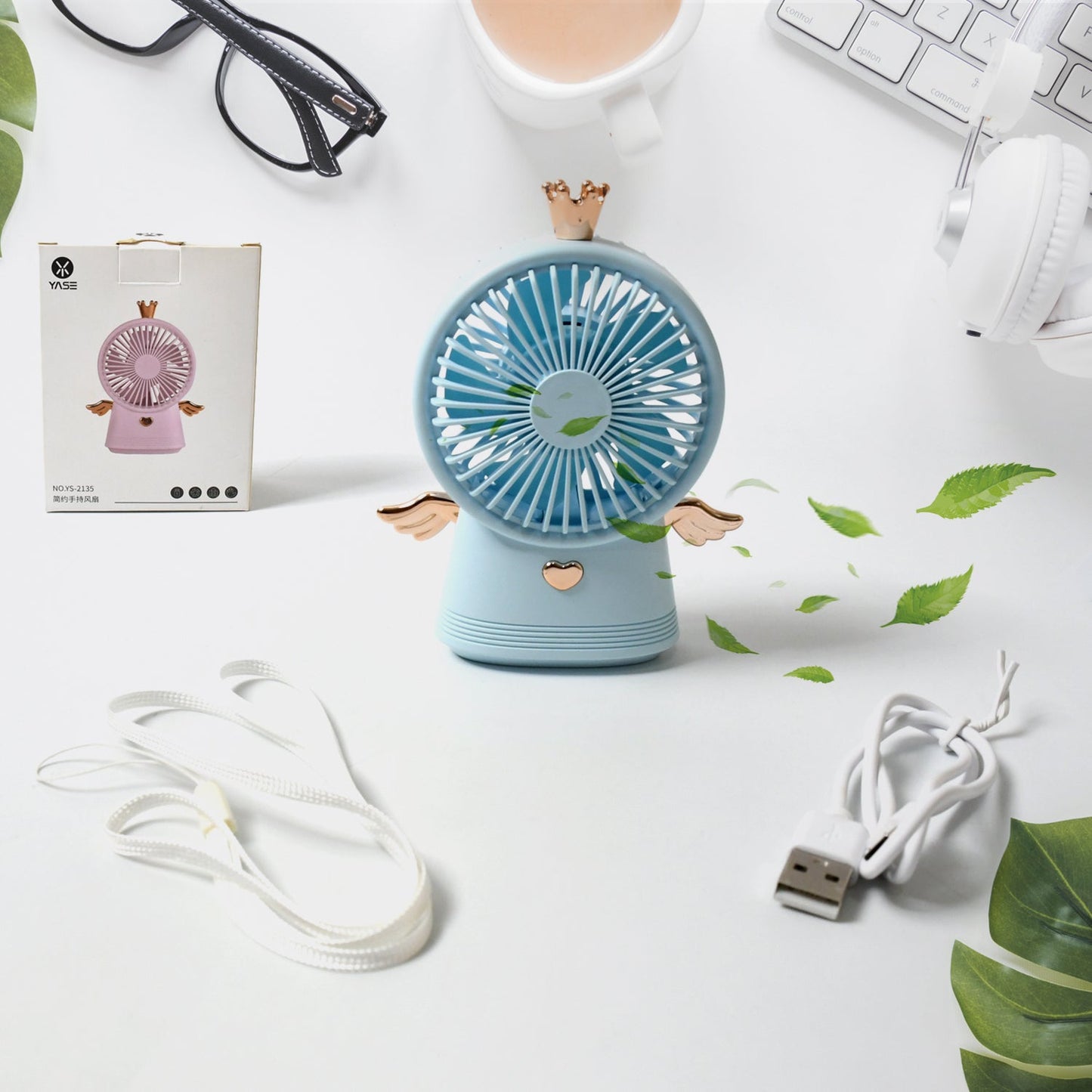 17791 Cute Electric Mini Handheld Fan, Portable USB Rechargeable Mini Fan for Home, Office, Travel and Outdoor Use (1 Pc)