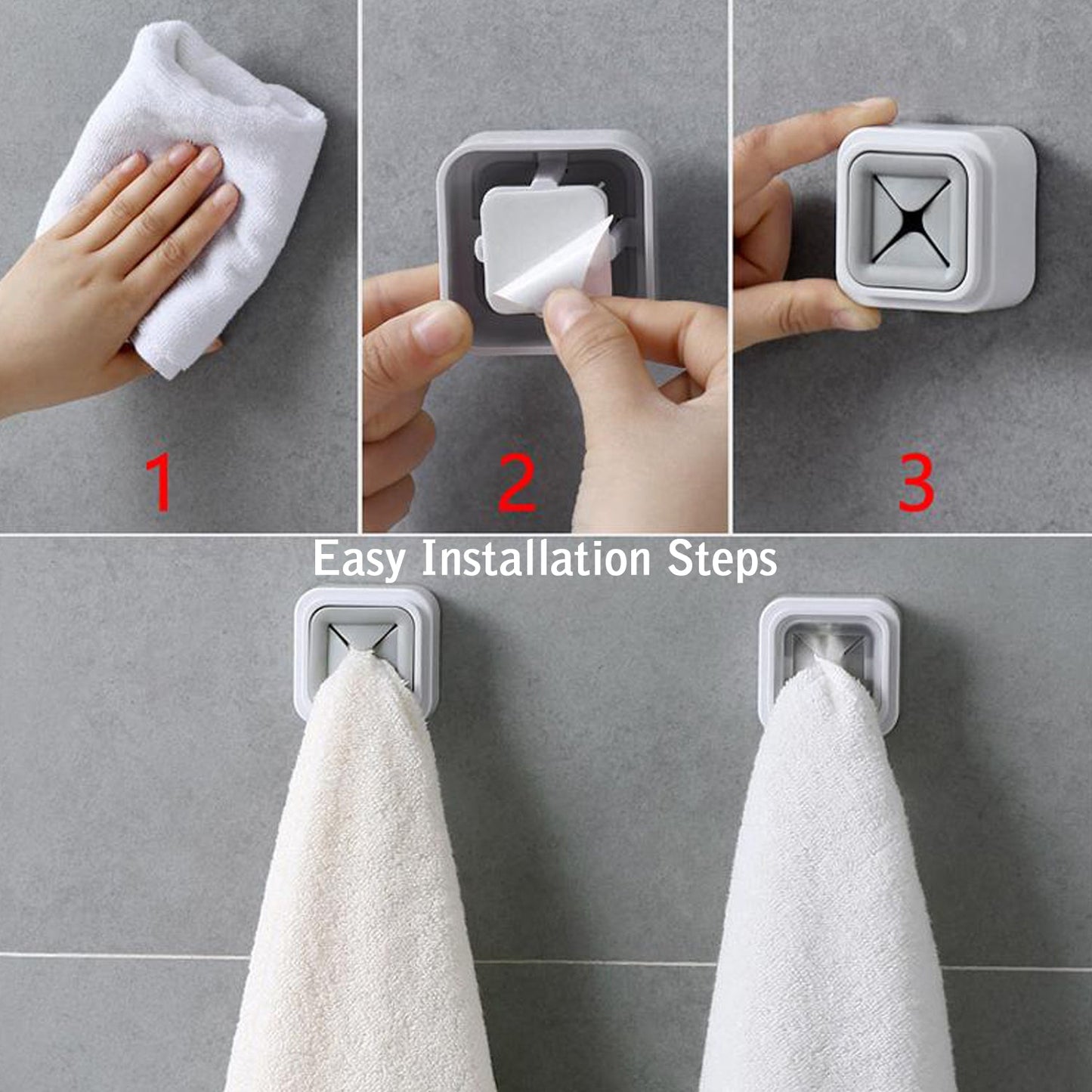 6146 4 Pc Towel Holder mostly used in all kinds of bathroom purposes for hanging and placing towels for easy take-in and take-out purposes. 