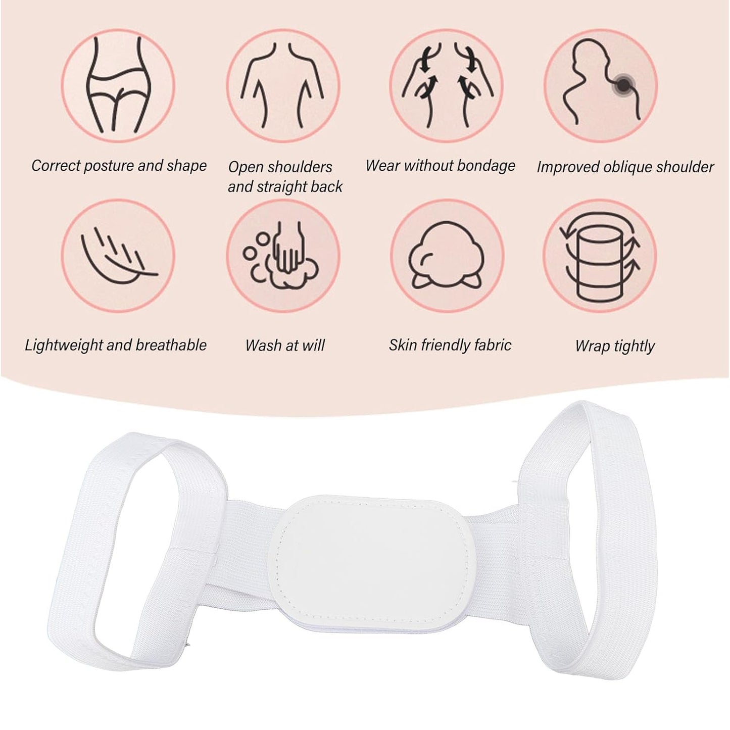 Back and Shoulder Posture Corrector for Adult and Child Corset, Back Support Band, Corrective Orthosis, Posture Correction Health-wh Back Brace Shoulder Support Back Support Belt