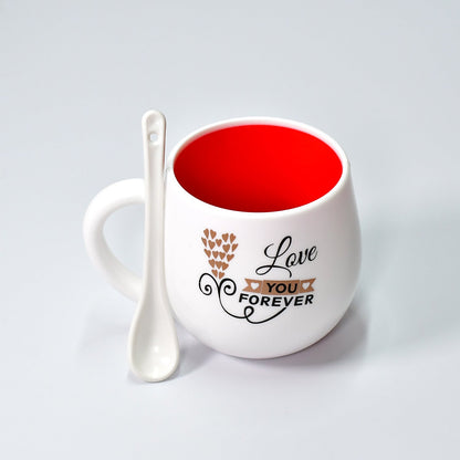 4975 Multi design coffee Mug With Spoon and box packing. Ceramic Mugs to Gift your Best Friend Tea Mugs Coffee Mugs Microwave Safe. 