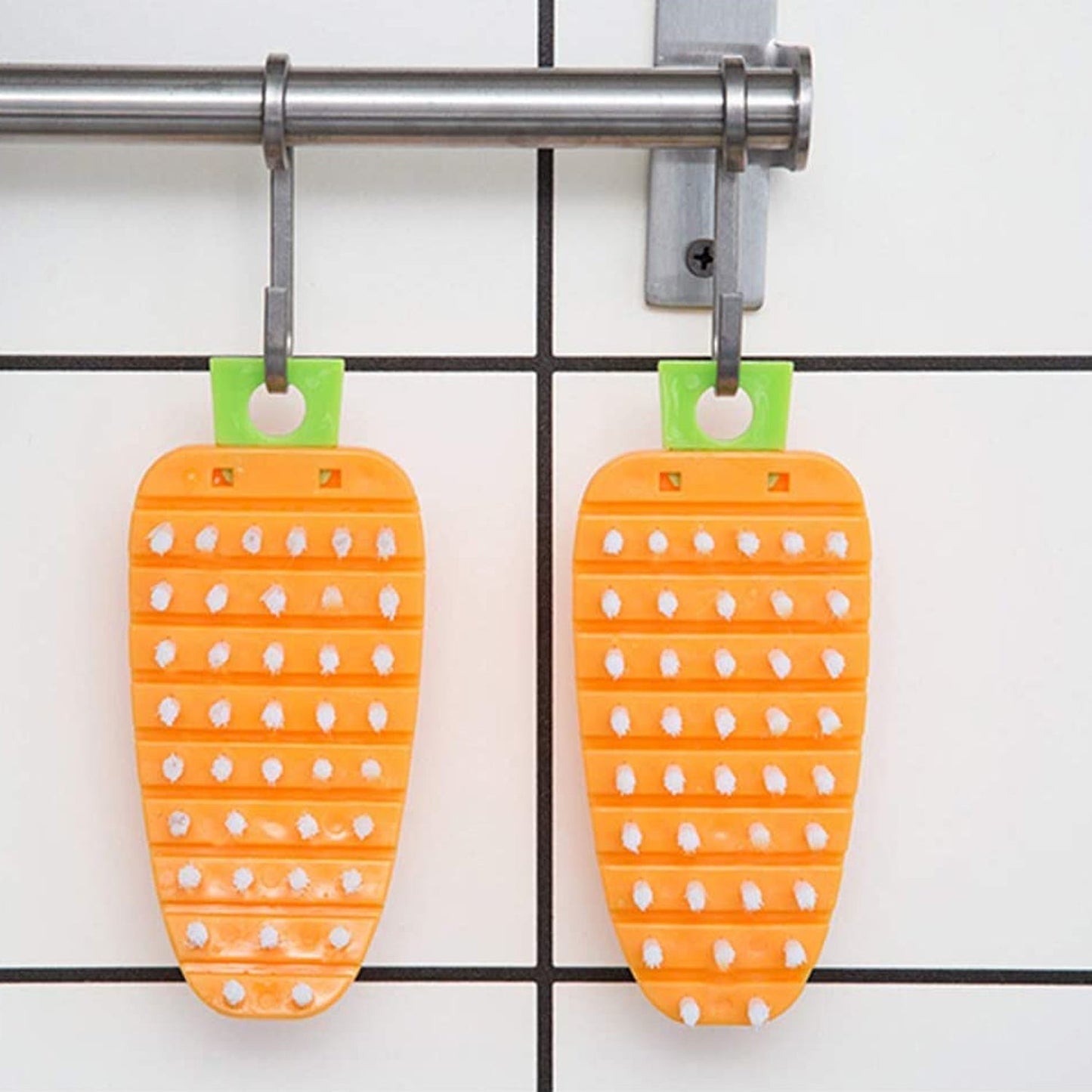 2950 Vegetable Scrubbing Brush, Vegetable Scrubber Nonâ€‘Toxic Fruit Brush Carrot Shape Vegetable Brush for Potato for Vegetable