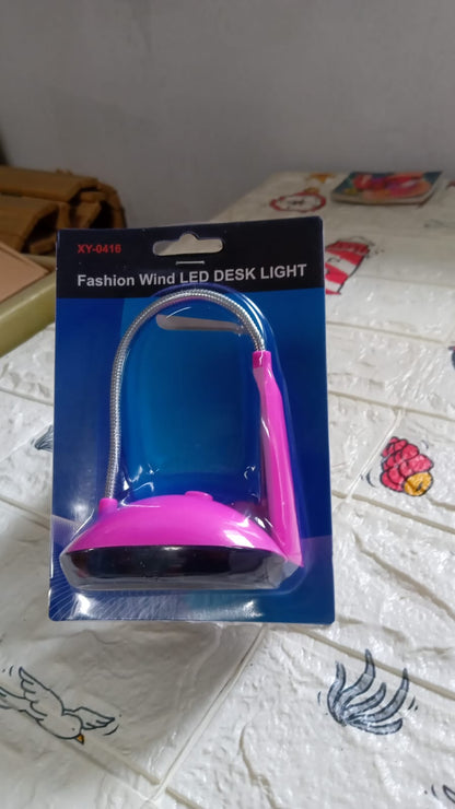 A Fashion Wind LED Desk Light, LED Lamps Button Control, Portable Flexible Neck Eye-Caring Table Reading Lights for Reading / Relaxation / Bedtime