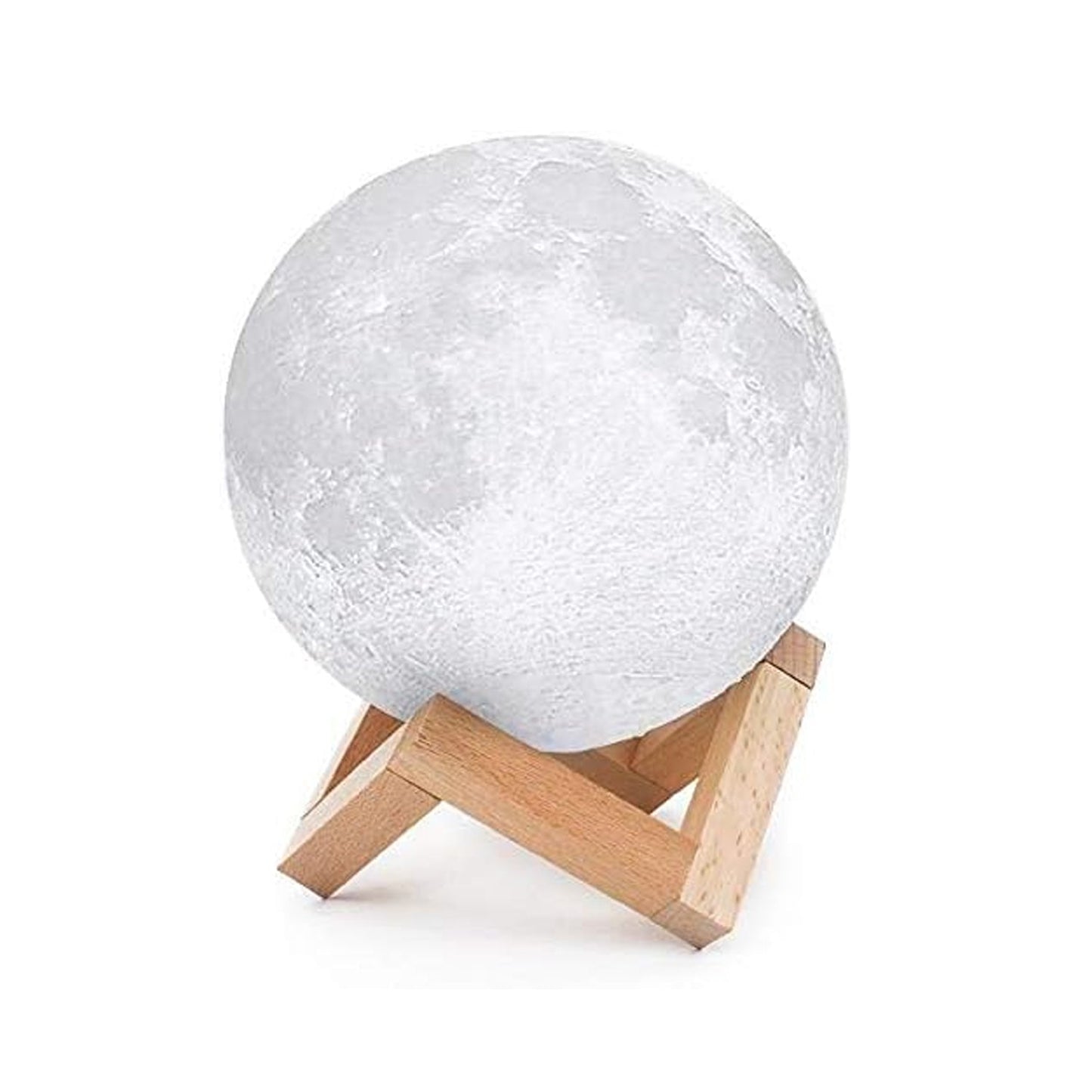 A Moon Lamp3D Printing LED Night Light Moon Light with Stand, Warm & Cool, USB Rechargeable for Kid Lover Birthday Day Gift