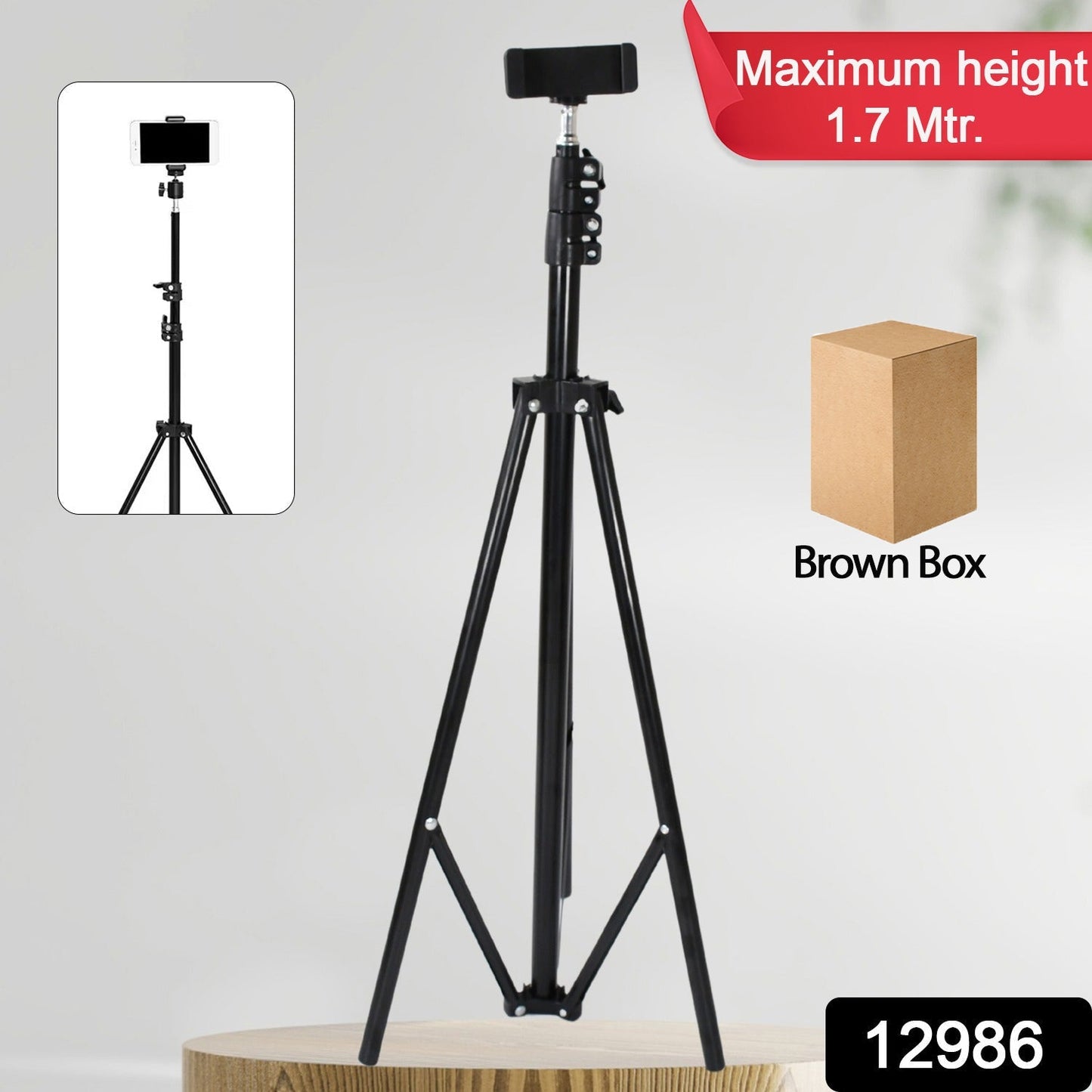 12986 Professional Tripod with Multipurpose Head for Low Level Shooting, Panning for All DSLR Camera Photography Tripod Stand Folding Photo Stand Maximum Height 170 Cm