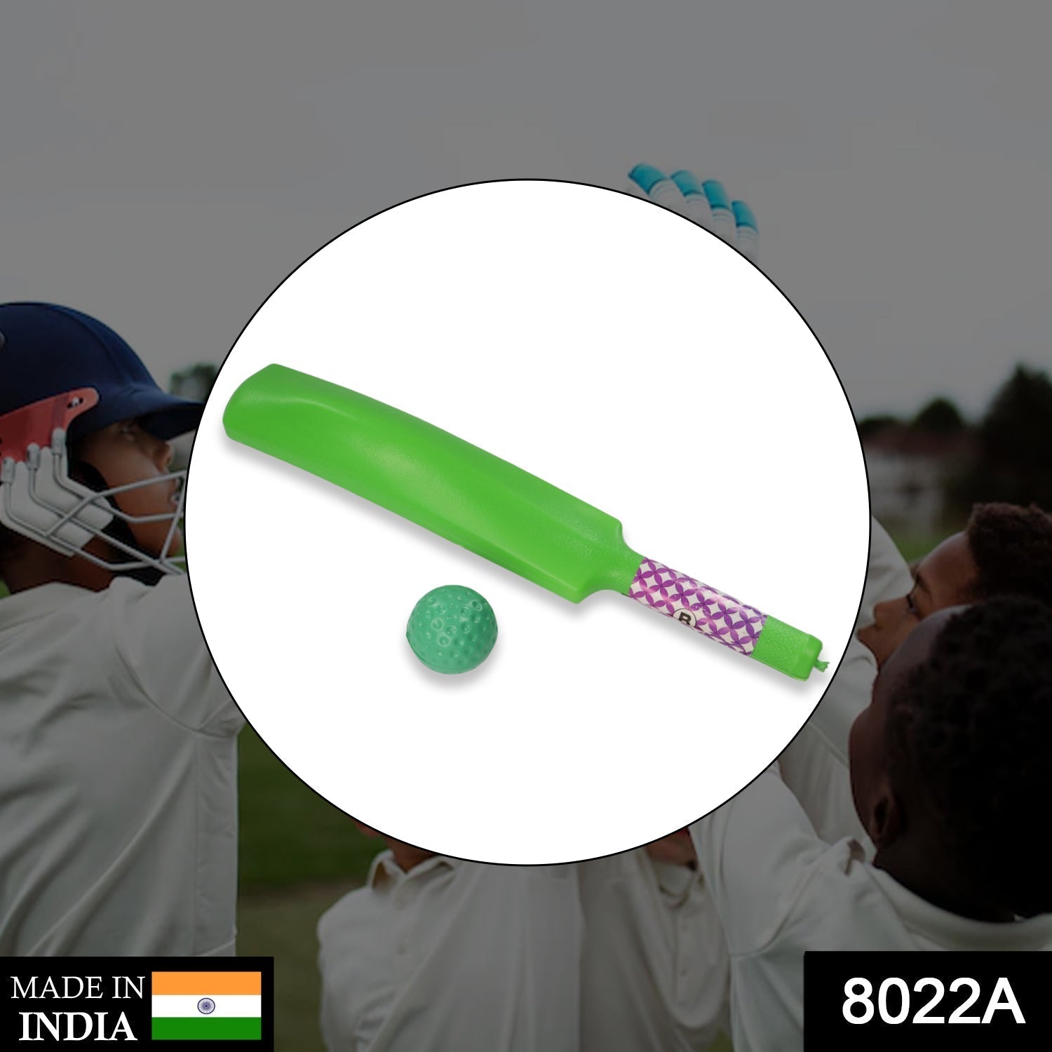 8022A Plastic Cricket Bat and Ball Toy for Kids 