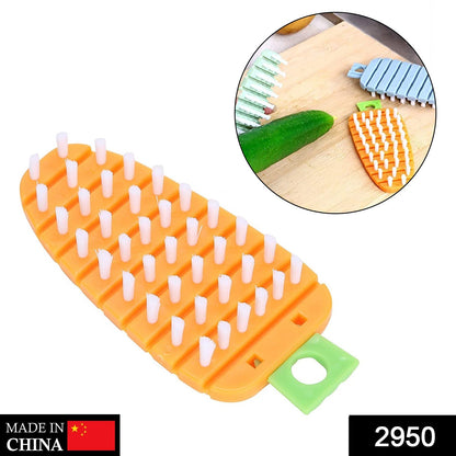 2950 Vegetable Scrubbing Brush, Vegetable Scrubber Nonâ€‘Toxic Fruit Brush Carrot Shape Vegetable Brush for Potato for Vegetable