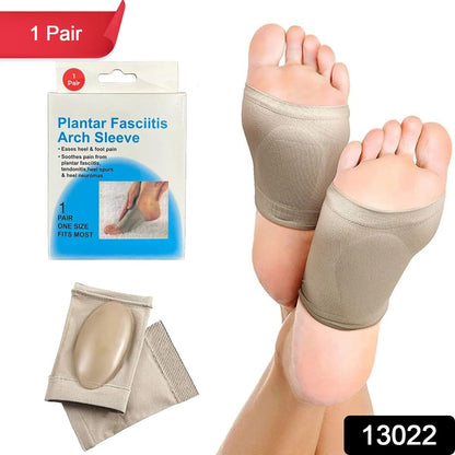 13022 Foot Arch Support for Men & Women | Medial Arch Support for Flat Feet Correction Sleeve with Cushion | Plantar Fasciitis Leg Foot Pain Relief Product | Foot Care for Orthopedic Shoes Slippers, (1 Pair)