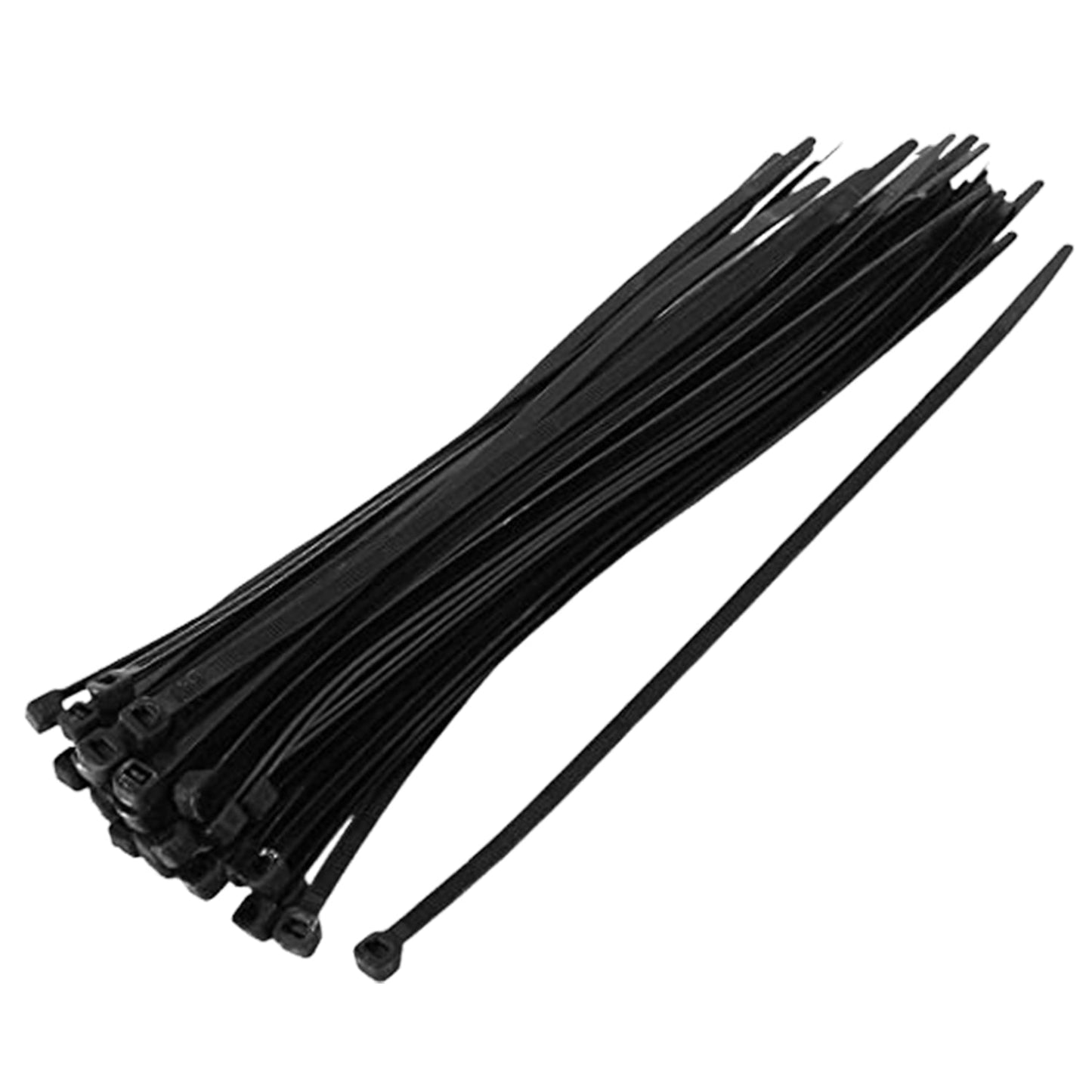 3139 6Inch Nylon Self Locking Cable Ties, Heavy Duty Strong Zip Wire Tie. Pack of 100 - Black. 