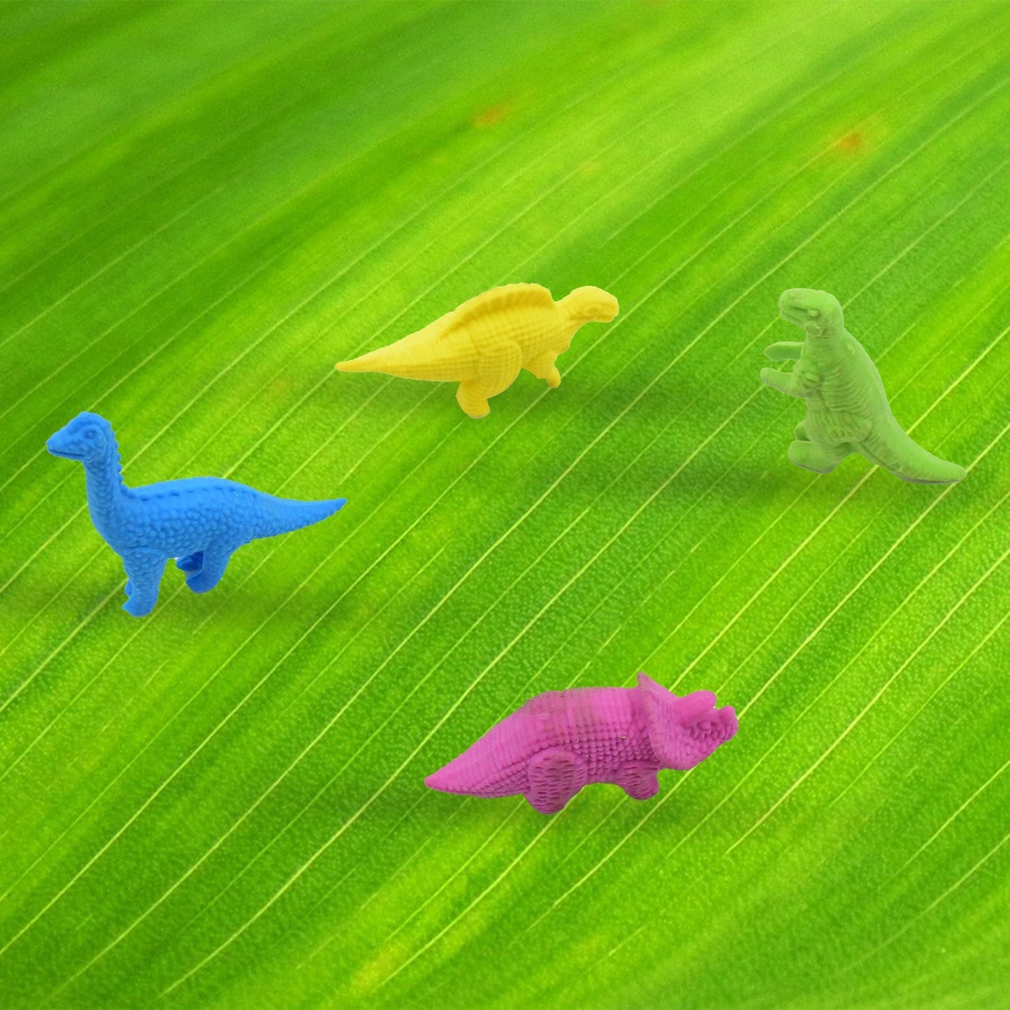 Small Dinosaur Shaped Erasers Animal Erasers for Kids, Dinosaur Erasers Puzzle 3D Eraser, Desk Pets for Students, Soft Non-Dust Stationery Activity Toy, for School Supplies (4 Pc Set)