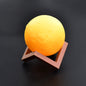 6273 Moon Night Lamp Yellow Colors Changing Touch Sensor with Wooden Stand Night Lamp for Bedroom 