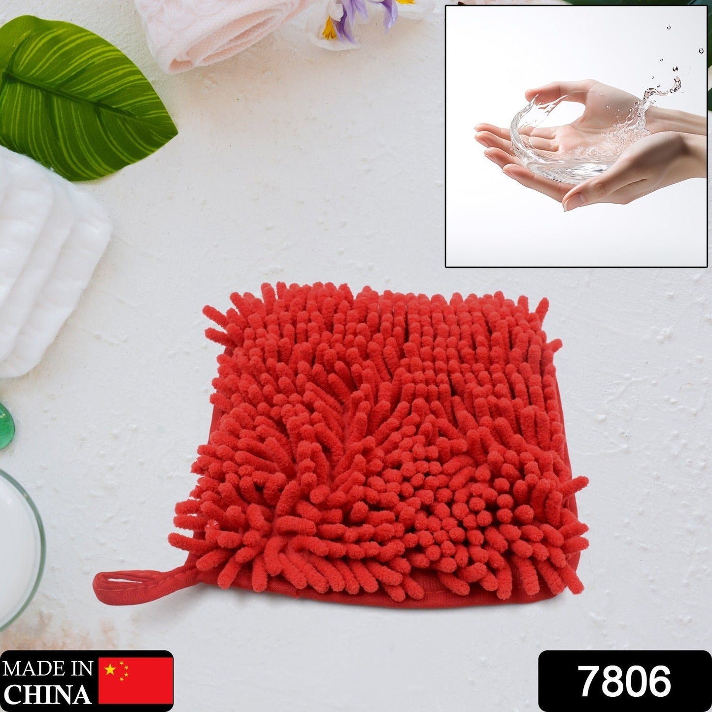 Super Soft Cute Hanging Hand Towel for Kitchen and Bathroom | Ultra Absorbent Thick Coral Velvet Hand Towels with Hanging Loop Fast Drying Microfiber