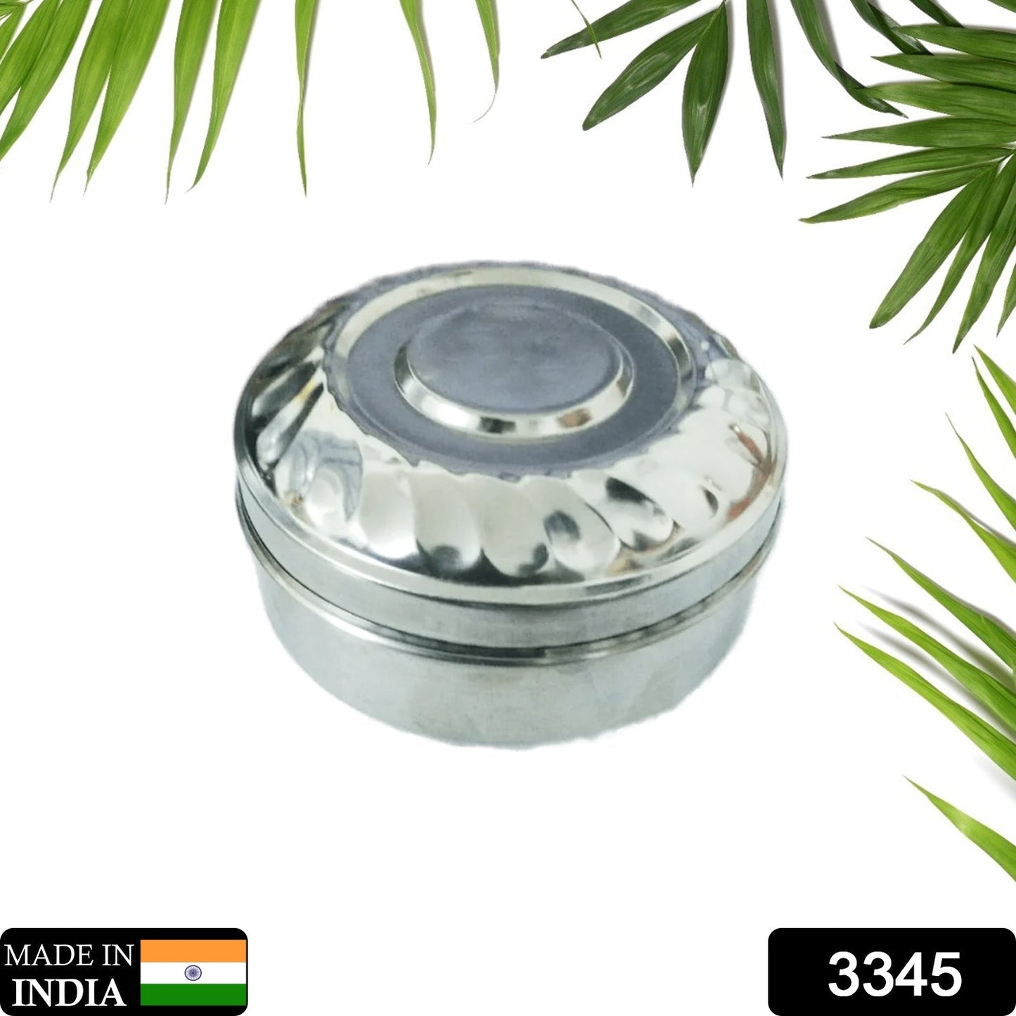 Multi-Purpose Stainless Steel Round Shape Tiffin Box - Small Gift for Baby Girl and Baby Boy For Office, School/Tuition/ Picnic (Small)