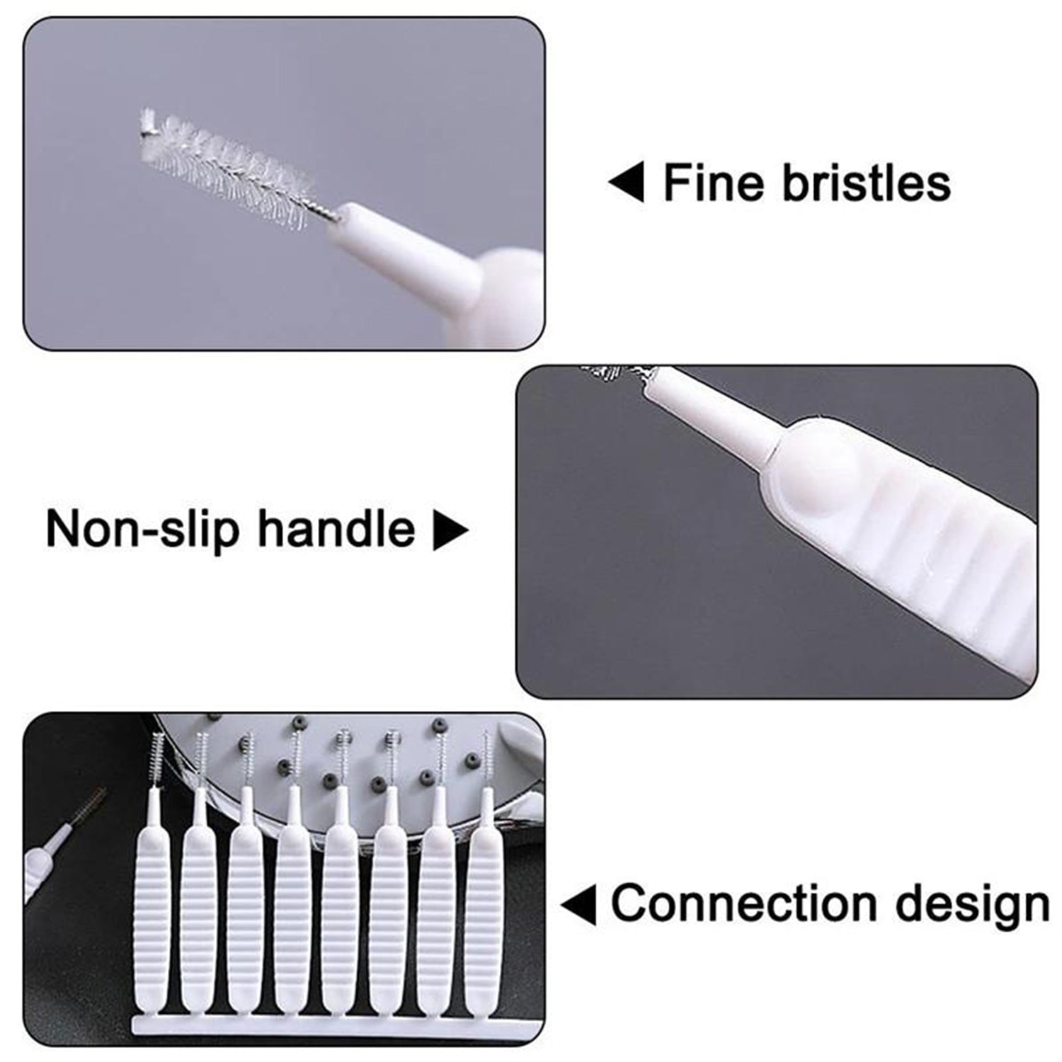 4985 10pcs Shower Nozzle Cleaning Brush, Reusable Multifunctional Shower Head Anti-Clogging Small Brush 