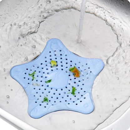 Star Shape Suction Cup Kitchen Bathroom Sink Drain Strainer Hair Stopper Filter, Star Shaped Sink Filter Bathroom Hair Catcher, Drain Strainers Cover Trap Basin(Mix Color 1 Pc)