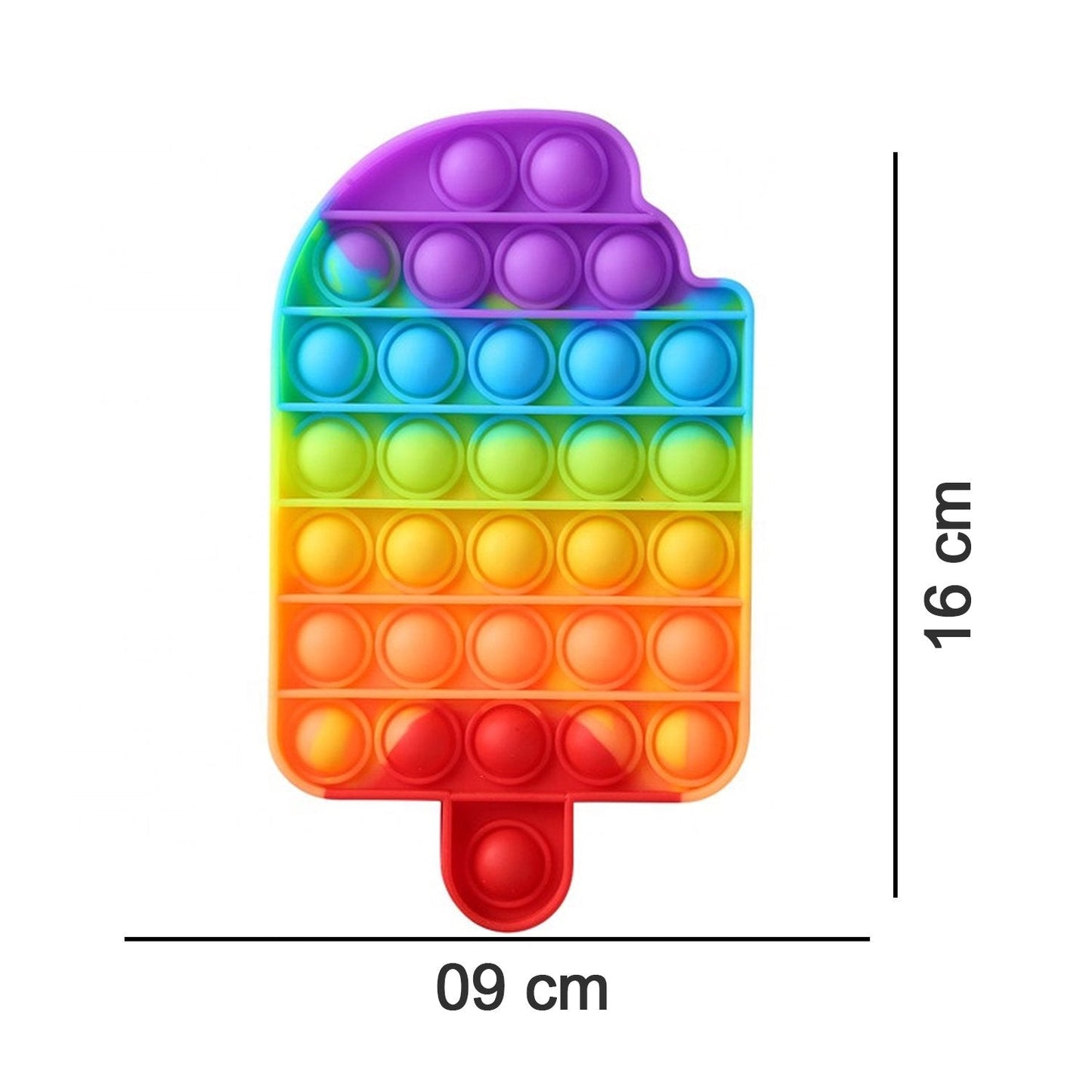 4716 Ice Cream Candy Shape Pop Fidget Toy Push Pop Bubble Fidget Sensory Toy for Kids and Adults Fidget Popper Stress Reliever Sensory Fidget Poppers 