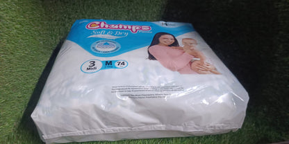 Champs Soft and Dry Baby Diaper Pants 74 Pcs (Medium Size  M74)