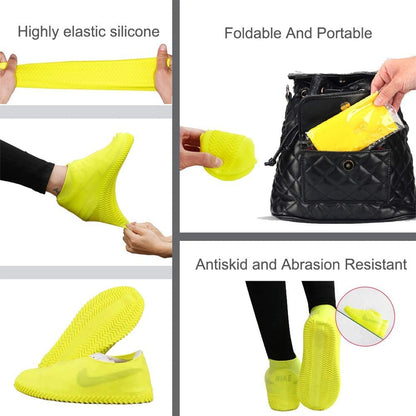 Shoe Cover (small size) for rain Reusable Antiskid Waterproof Boot Cover Shoe Protector for Bike Silicone (1 Pair)