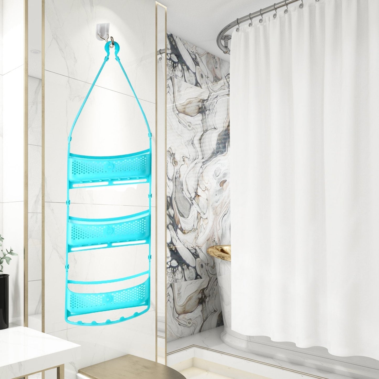 4697 3 Layer Shower Caddy For Bathroom Hanging 