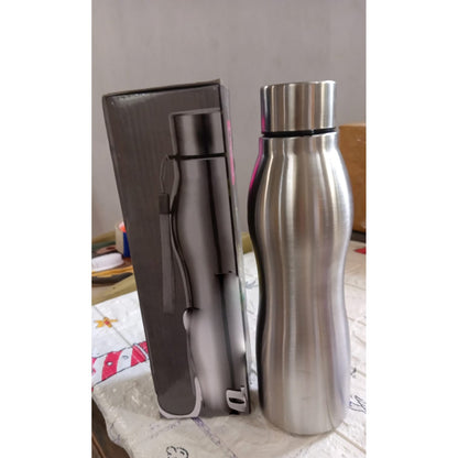 Splash Stainless Steel Water Bottle, Fridge Water Bottle, Stainless Steel Water Bottle Leak Proof, Rust Proof | Leak Proof | Office Bottle | Gym Bottle | Home | Kitchen | Hiking | Treking Bottle | Travel Bottle (1000 ml, Silver, Pack of 1)