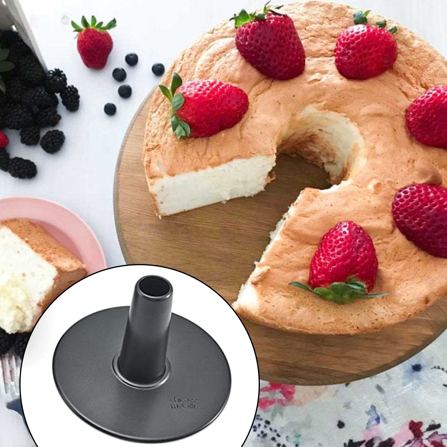 7054 Angel Food Cake Pan, Non-Stick Baking Tray 